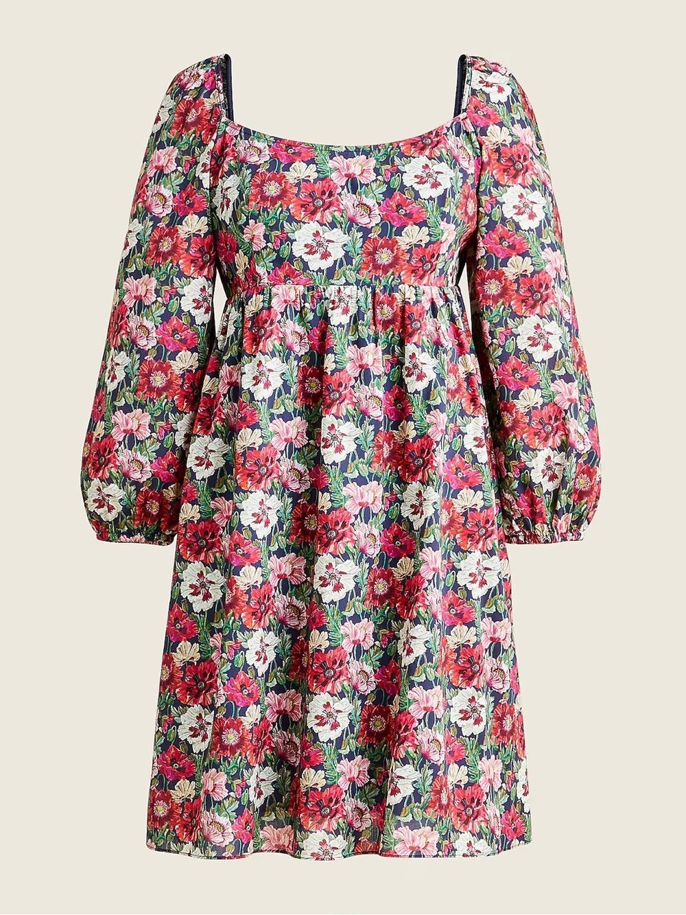 J. Crew Puff-sleeve mini dress in Liberty® poppy Amelie floral